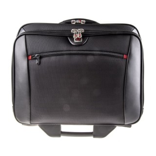 Wenger Protomac 17 in Wheeled Laptop Case Black Nylon 4 Compartments 4.1kg 600661