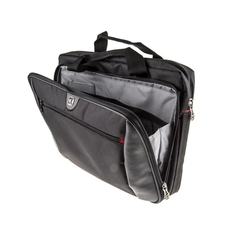 Wenger Protomac 17 in Wheeled Laptop Case Black Nylon 4 Compartments 4.1kg 600661