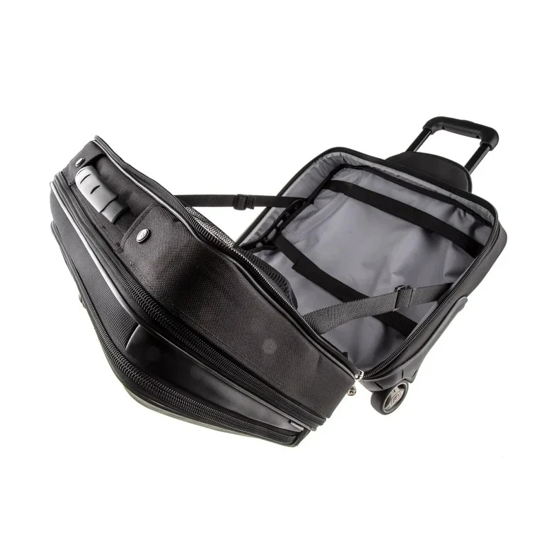Wenger Protomac 17 in Wheeled Laptop Case Black Nylon 4 Compartments 4.1kg 600661