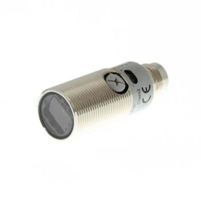 Omron Retroreflective Photoelectric Sensor Barrel Sensor 100 mm to 500 mm Detection Range PNP Output IP67 IP69K E3FB-RP22