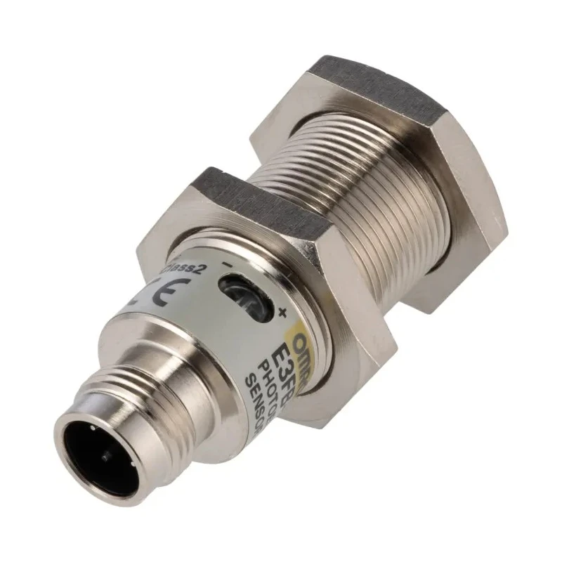 Omron Background Suppression Photoelectric Sensor Barrel Style Detection Range 200 mm PNP Output IP67 IP69K E3FB-LP22