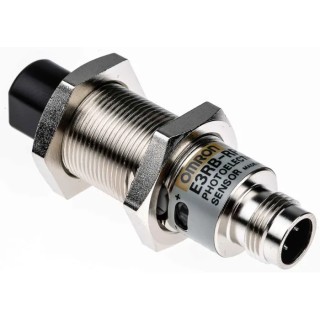 Omron Retroreflective Photoelectric Sensor Barrel Style 100 mm to 3 m Detection Range PNP Output IP67 IP69K E3RB-RP21
