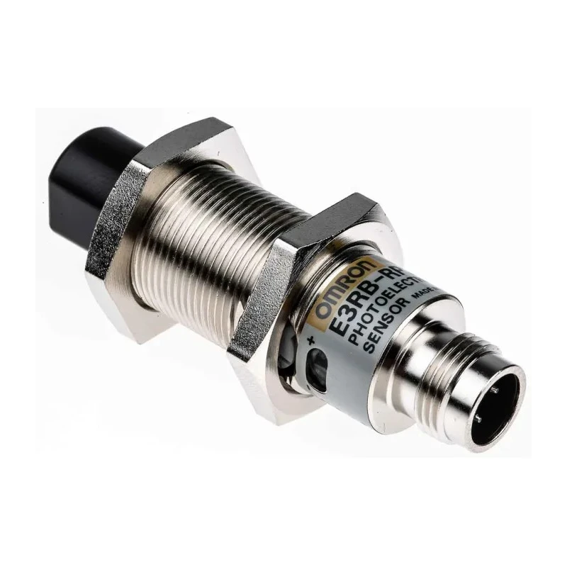 Omron Retroreflective Photoelectric Sensor Barrel Style 100 mm to 3 m Detection Range PNP Output IP67 IP69K E3RB-RP21