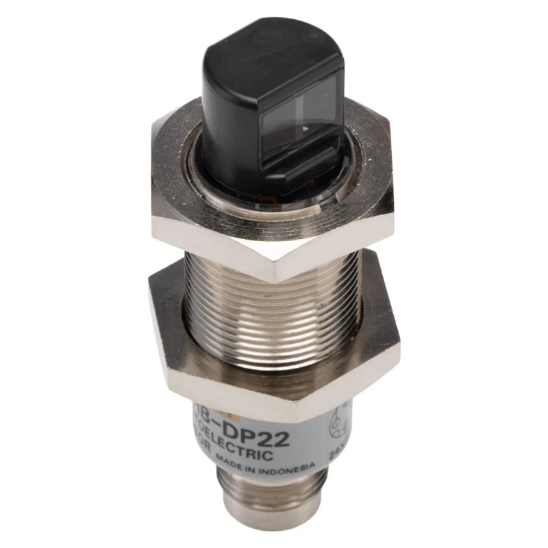 Omron Diffuse Photoelectric Sensor, Barrel Sensor, 300 mm Detection Range, PNP Output, IP67, IP69K Protection E3RB-DP22
