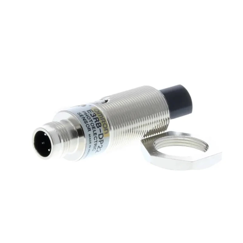Omron Diffuse Photoelectric Sensor, Barrel Sensor, 300 mm Detection Range, PNP Output, IP67, IP69K Protection E3RB-DP22