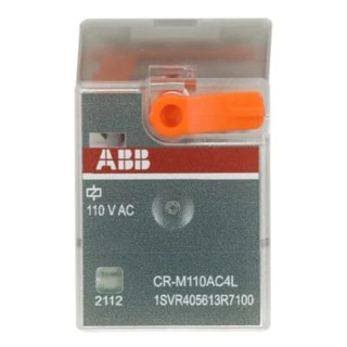 ABB Power Relay 110V AC Coil Voltage 6A Switching Current SPDT Contact Configuration 1SVR405613R7100 CR-M110AC4L