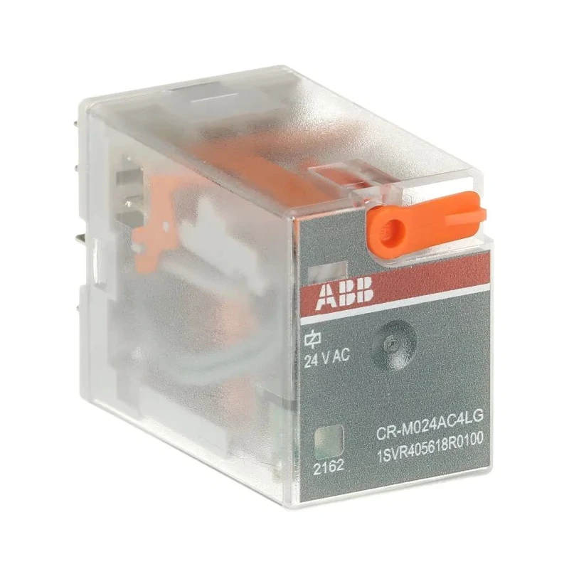 ABB Snap-On Interface Relay 24V AC Coil 6A Switching Current SPDT 1SVR405618R0100 CR-M024AC4LG