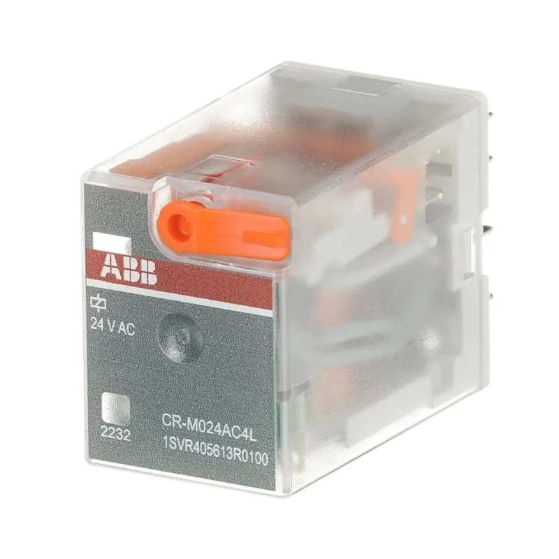 ABB Snap-On Interface Relay 24V AC Coil 6A Switching Current SPDT CRM Series 1SVR405613R0100 CR-M024AC4L