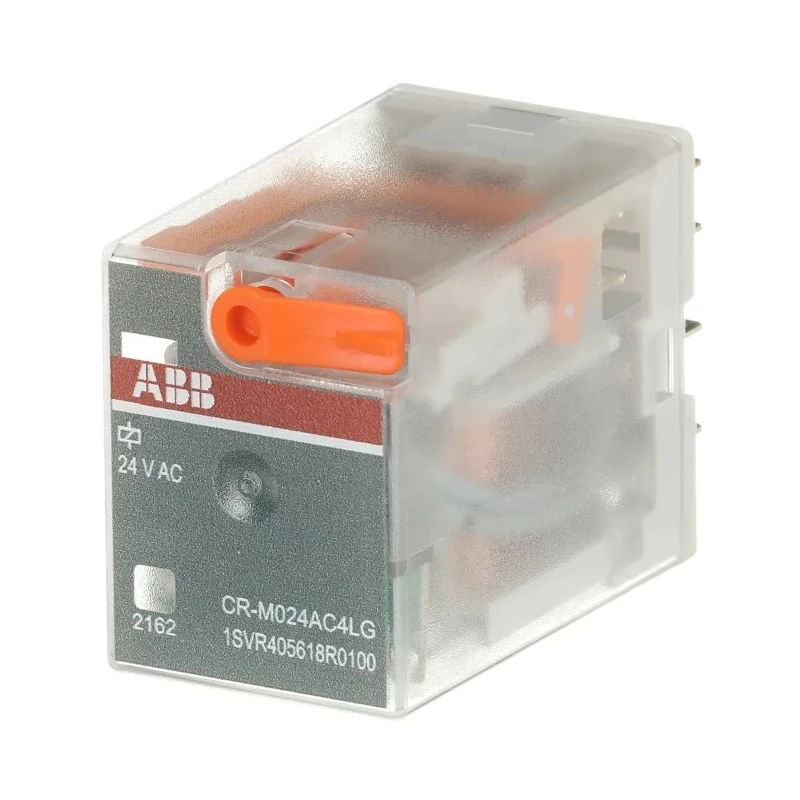 ABB Snap-On Interface Relay 24V AC Coil 6A Switching Current SPDT 1SVR405618R0100 CR-M024AC4LG