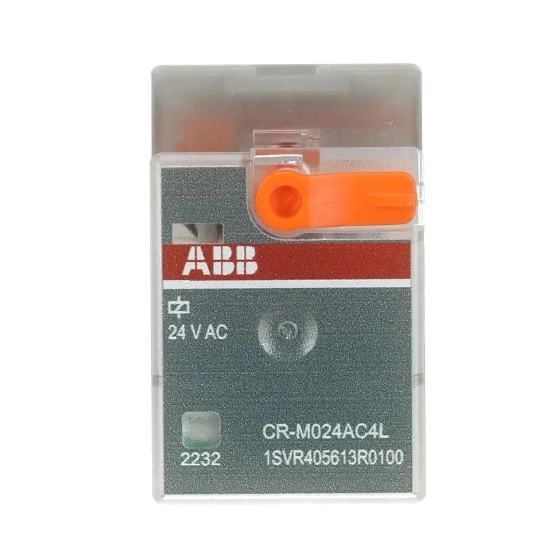 ABB Snap-On Interface Relay 24V AC Coil 6A Switching Current SPDT CRM Series 1SVR405613R0100 CR-M024AC4L