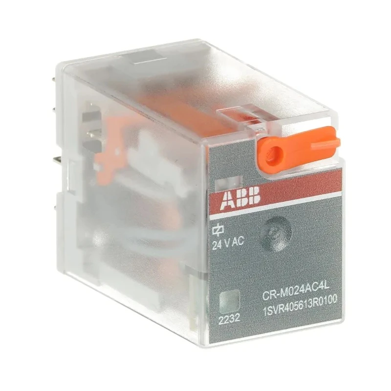 ABB Snap-On Interface Relay 24V AC Coil 6A Switching Current SPDT CRM Series 1SVR405613R0100 CR-M024AC4L