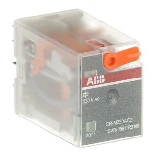 ABB Snap-On Interface Relay 230V AC Coil 12A Switching Current SPDT 1SVR405611R3100 CR-M230AC2L