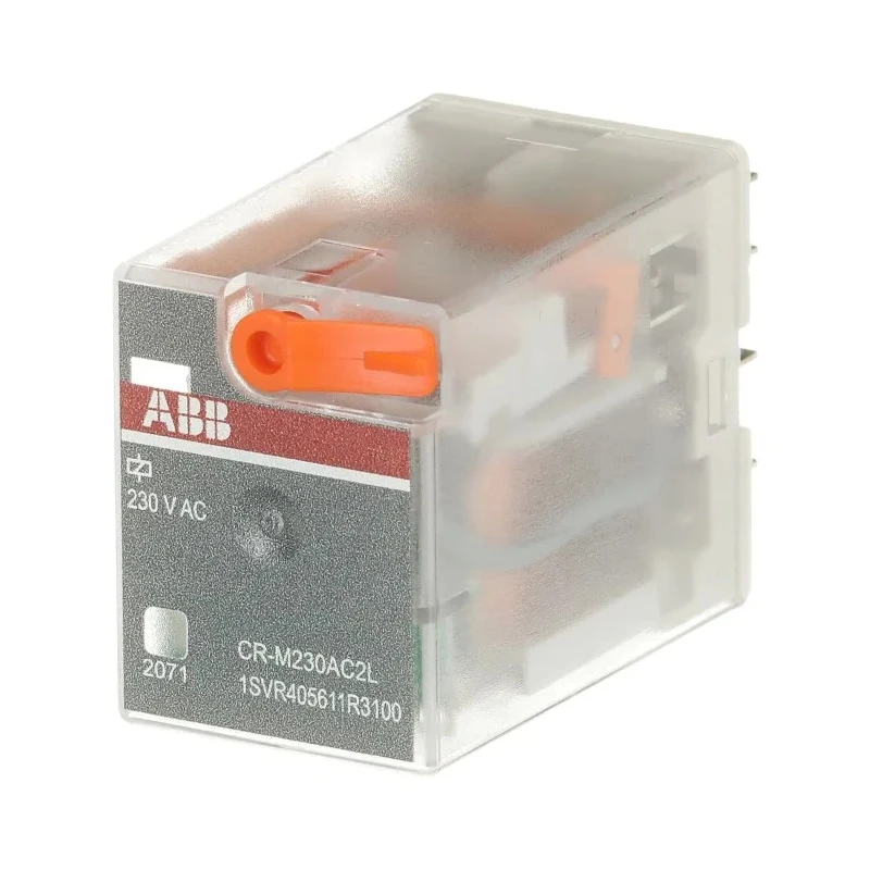 ABB Snap-On Interface Relay 230V AC Coil 12A Switching Current SPDT 1SVR405611R3100 CR-M230AC2L