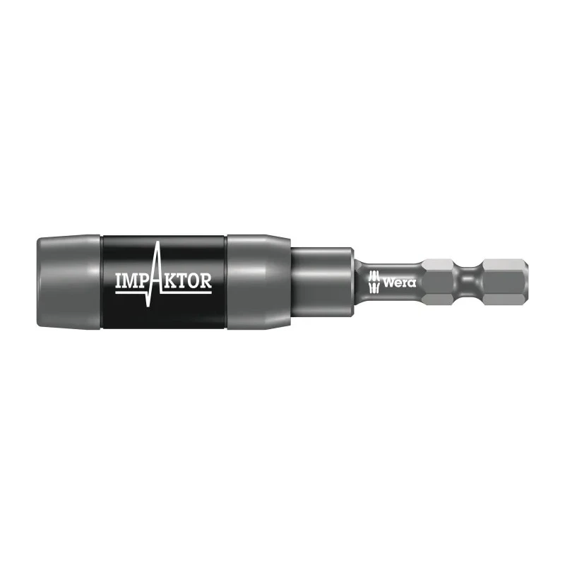 Wera Impaktor 1/4 in Hex Hex Bit Holder with Retaining Ring and Ring Magnet 3mm Overall Length 05057676001