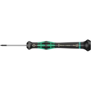 Wera Precision Screwdriver with T2 Tip, 40 mm Chrome Plated Blade, Bi-Material Ergonomic Handle, 137mm Overall 05118036001