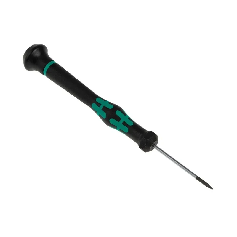 Wera Precision Screwdriver with T2 Tip, 40 mm Chrome Plated Blade, Bi-Material Ergonomic Handle, 137mm Overall 05118036001