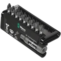 Wera Hex Screwdriver Bit Set, Impactor, 10 Pieces, Diamond Tipped, Size PZ2 and PZ3, Drive Size 1/4 in, Overall 05074788001