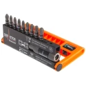 Wera Hex Screwdriver Bit Set, Impactor, 10 Pieces, Diamond Tipped, Size PZ2 and PZ3, Drive Size 1/4 in, Overall 05074788001