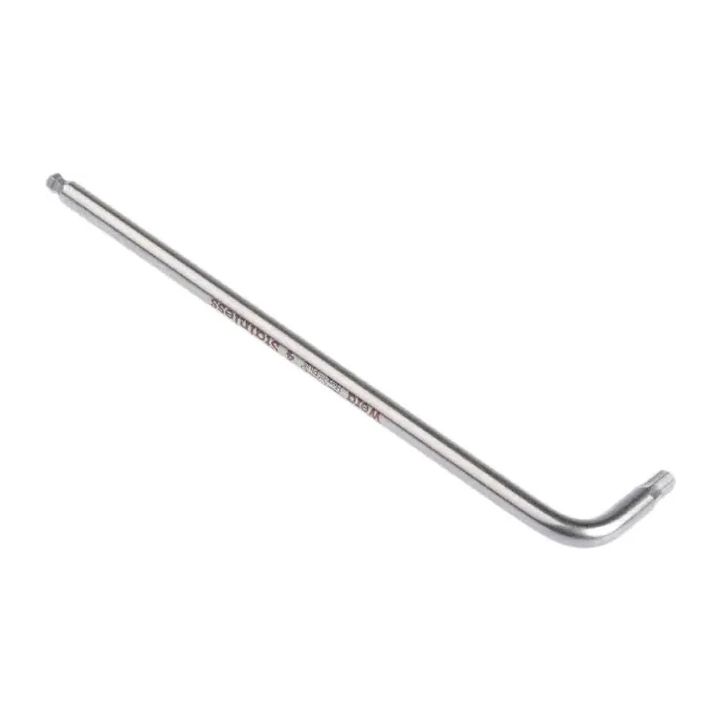 Wera L Metric Hex Key, Stainless Steel, Hex Size 4 mm, Long Arm, Hexagonal Ball End, Czech Republic 05022704001
