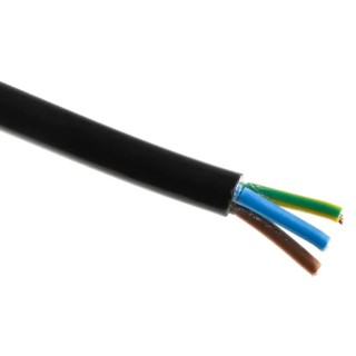 RS PRO 3 Core Power Cable Black 0.75mm² 70 °C 100 m Polyvinyl Chloride 775-5851