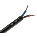RS PRO 2 Core Power Cable Black 2.5mm² 300/500V PVC Insulated Flexible 70 °C 100m 775-5870