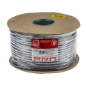 RS PRO 2 Core Power Cable Black 2.5mm² 300/500V PVC Insulated Flexible 70 °C 100m 775-5870