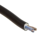 RS PRO 2 Core Power Cable, Black, 0.5mm² Cross Section, 70°C Temperature Rating, 100m Length, Polyvinyl Chloride 775-6062