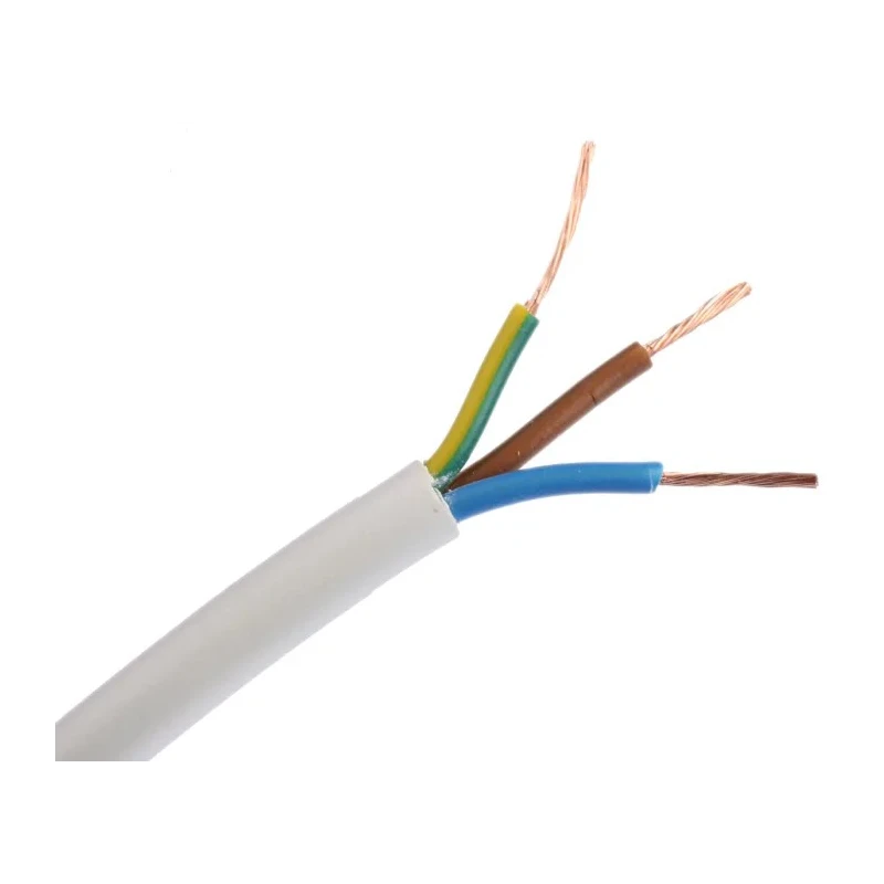 RS PRO 3 Core Power Cable White 0.5mm² 70°C 100m Polyvinyl Chloride 775-6066
