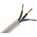 RS PRO 3 Core Power Cable White 1mm² 300-500V 70°C Polyvinyl Chloride 100m 775-6117