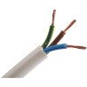 RS PRO 3 Core Power Cable White 1mm² 300-500V 70°C Polyvinyl Chloride 100m 775-6117