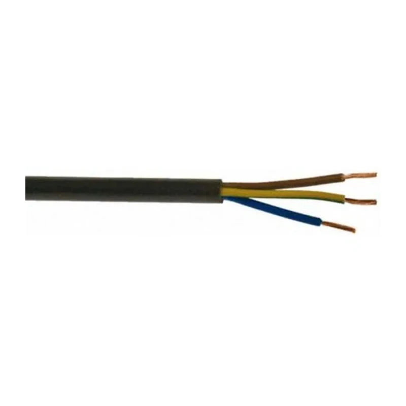 RS PRO 3 Core Power Cable Black 1.5mm² 70 °C 100 m Polyvinyl Chloride 775-6123