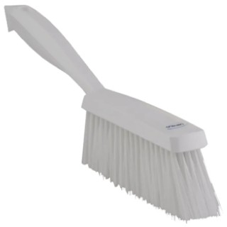 Vikan White Hand Brush with 47 mm Bristle Length, Soft Bristles for Fine Particle Sweeping, Polypropylene and 45875