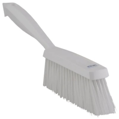 Vikan White Hand Brush with 47 mm Bristle Length, Soft Bristles for Fine Particle Sweeping, Polypropylene and 45875