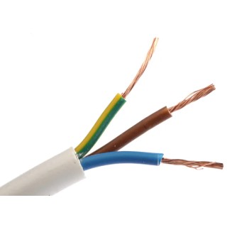 RS PRO 3 Core Power Cable White 2.5mm² 70 °C 100 m Polyvinyl Chloride 775-6139