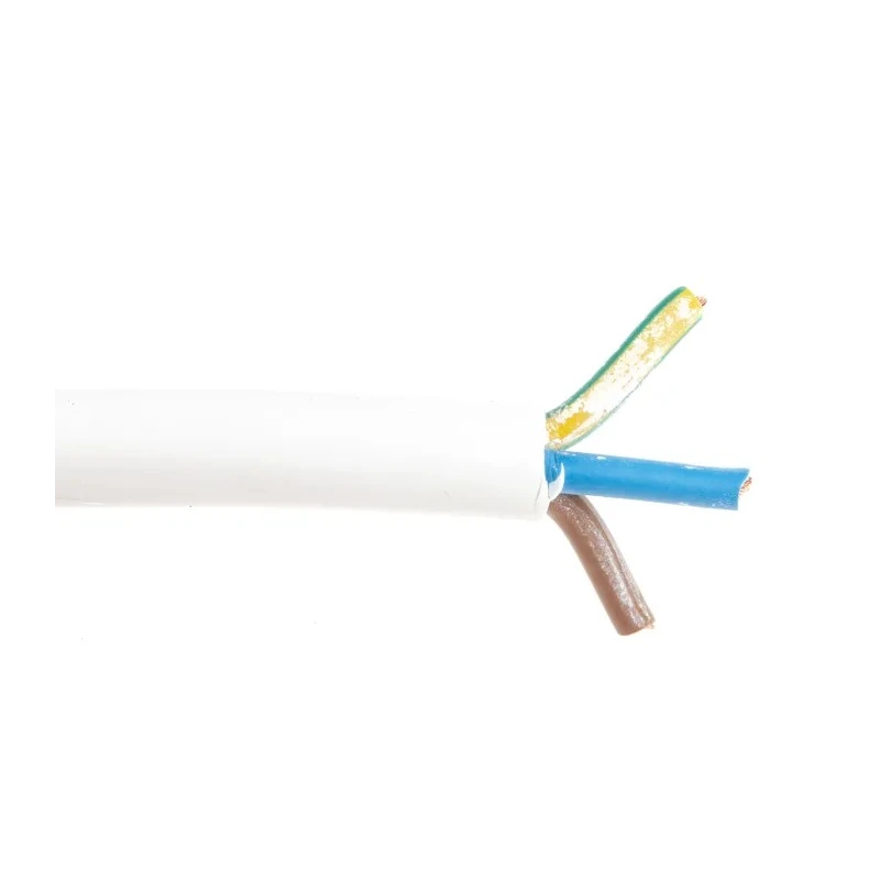 RS PRO 3 Core Power Cable White 2.5mm² 70 °C 100 m Polyvinyl Chloride 775-6139