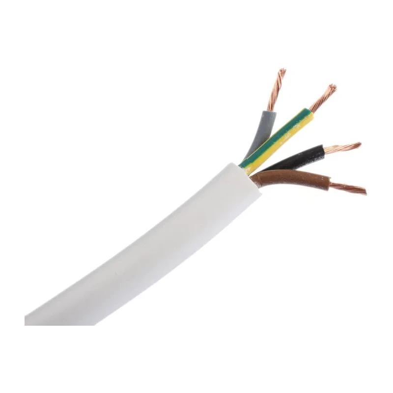 RS PRO 4 Core Power Cable White 0.75mm² 70 °C 100 m Polyvinyl Chloride 775-6141