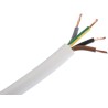 RS PRO 4 Core Power Cable White 0.75mm² 70 °C 100 m Polyvinyl Chloride 775-6141