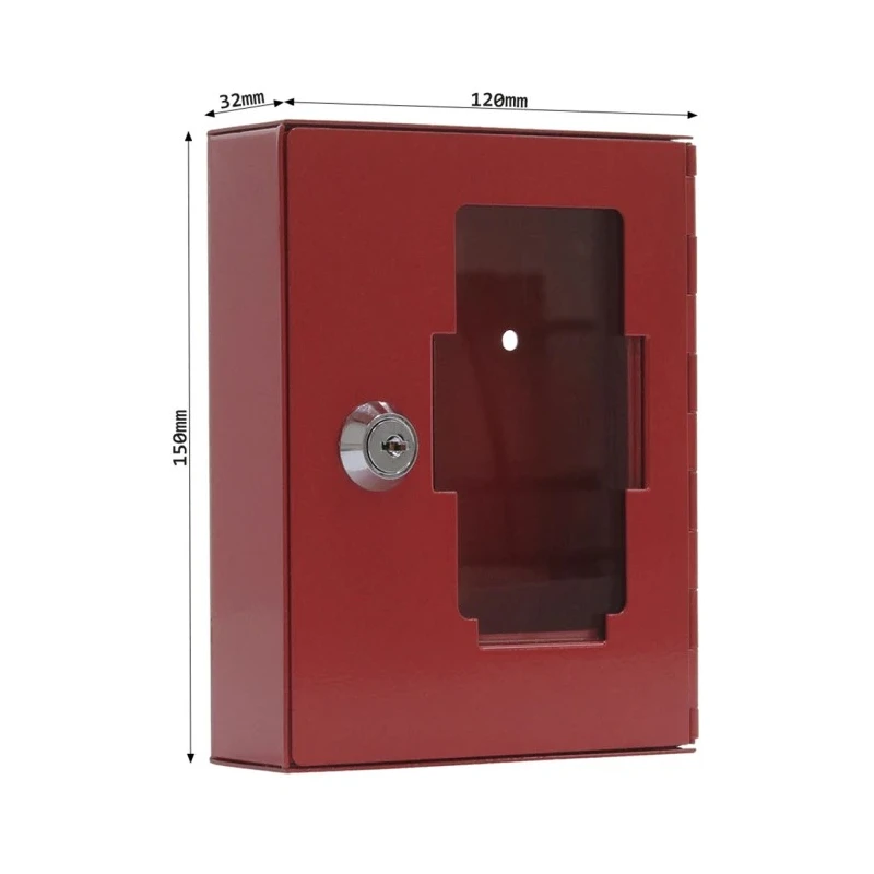 Rottner Comsafe Steel Wall Mount Red Emergency Key Lock Box 32x120x150 mm T01323
