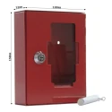 Rottner Comsafe Key Lock Box Wall Mount Steel Red 120mm x 150mm x 32mm T01334