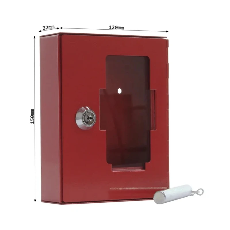 Rottner Comsafe Key Lock Box Wall Mount Steel Red 120mm x 150mm x 32mm T01334