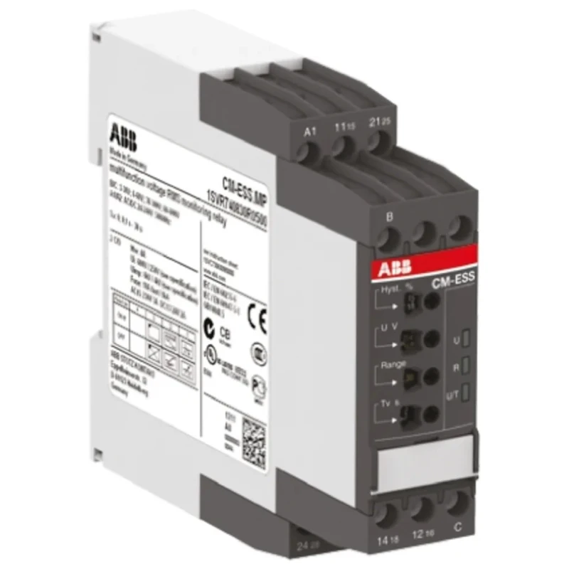ABB Monitoring Relay 1 Phase DPDT DIN Rail Mount 240V AC DC 1SVR730830R0500 CM-ESS.MS