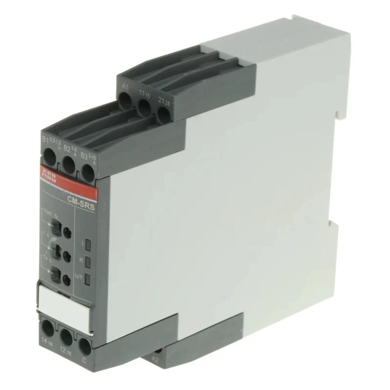 ABB Monitoring Relay, 1 Phase, DPDT Contact Configuration, DIN Rail Mount, 0.3A to 15A Current 1SVR730840R0500 CM-SRS.22S