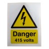 RS PRO Vinyl Safety Label Danger 415 Volts Text 200 mm x 150 mm 776-0964