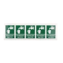 RS PRO Vinyl White and Green Drinking Water Symbol and Text First Aid Sign 70mm Height 50mm Width 776-0976