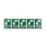 RS PRO Vinyl White and Green Drinking Water Symbol and Text First Aid Sign 70mm Height 50mm Width 776-0976