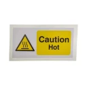 RS PRO Vinyl Safety Label Caution Hot Text 100 mm x 200 mm 776-0982