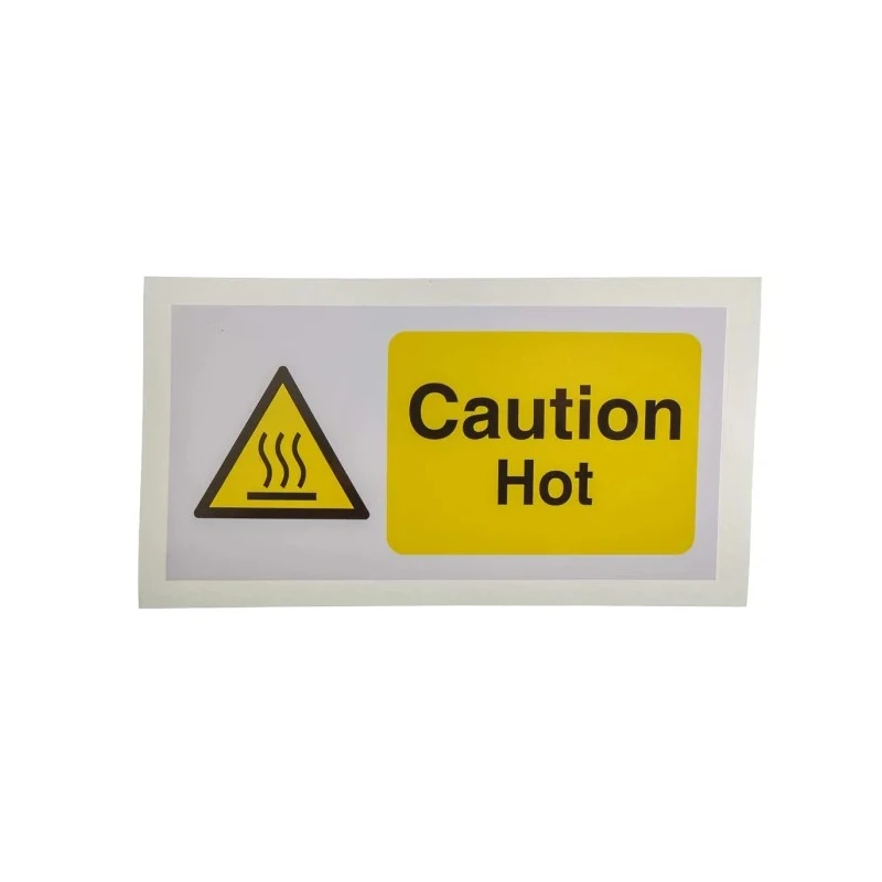 RS PRO Vinyl Safety Label Caution Hot Text 100 mm x 200 mm 776-0982