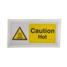 RS PRO Vinyl Safety Label Caution Hot Text 100 mm x 200 mm 776-0982