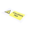 RS PRO Vinyl Safety Label Caution Hot Text 100 mm x 200 mm 776-0982