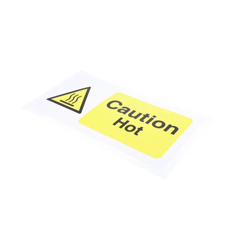 RS PRO Vinyl Safety Label Caution Hot Text 100 mm x 200 mm 776-0982
